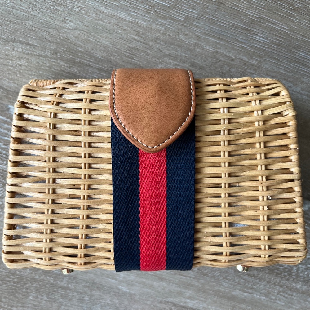 JMcLaughlin Wicker / Raffia Clutch Bag